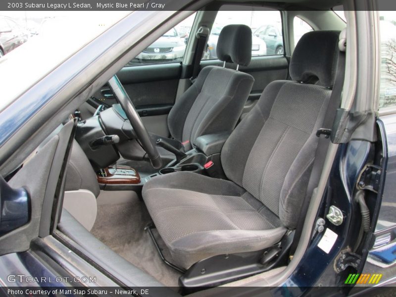 Mystic Blue Pearl / Gray 2003 Subaru Legacy L Sedan