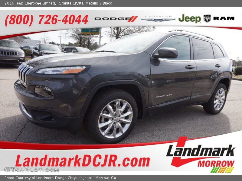 Granite Crystal Metallic / Black 2016 Jeep Cherokee Limited