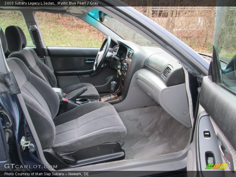 Mystic Blue Pearl / Gray 2003 Subaru Legacy L Sedan