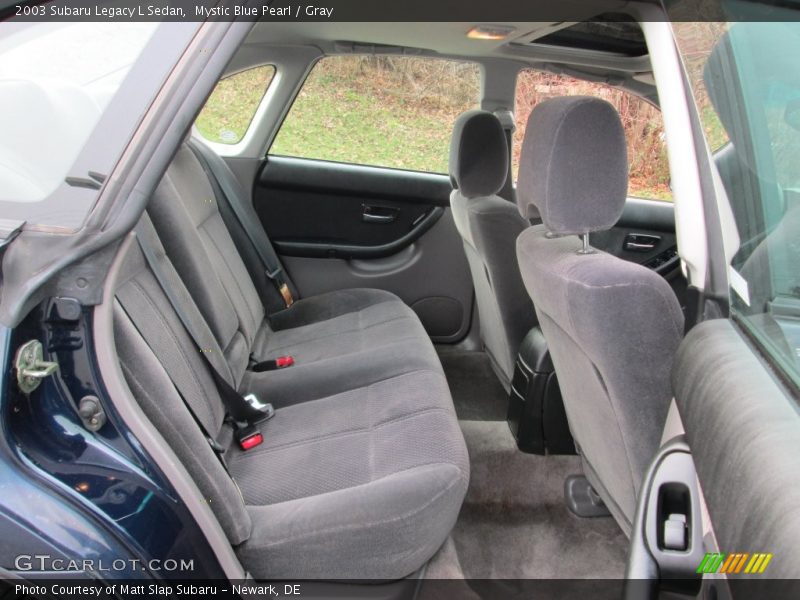 Mystic Blue Pearl / Gray 2003 Subaru Legacy L Sedan