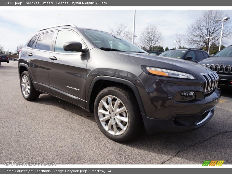 Granite Crystal Metallic / Black 2016 Jeep Cherokee Limited