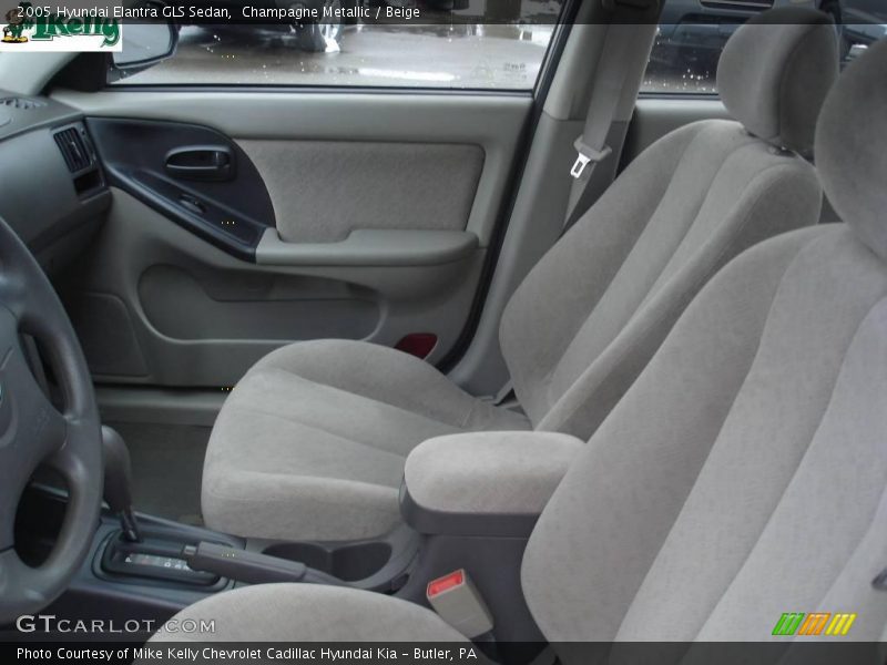 Champagne Metallic / Beige 2005 Hyundai Elantra GLS Sedan