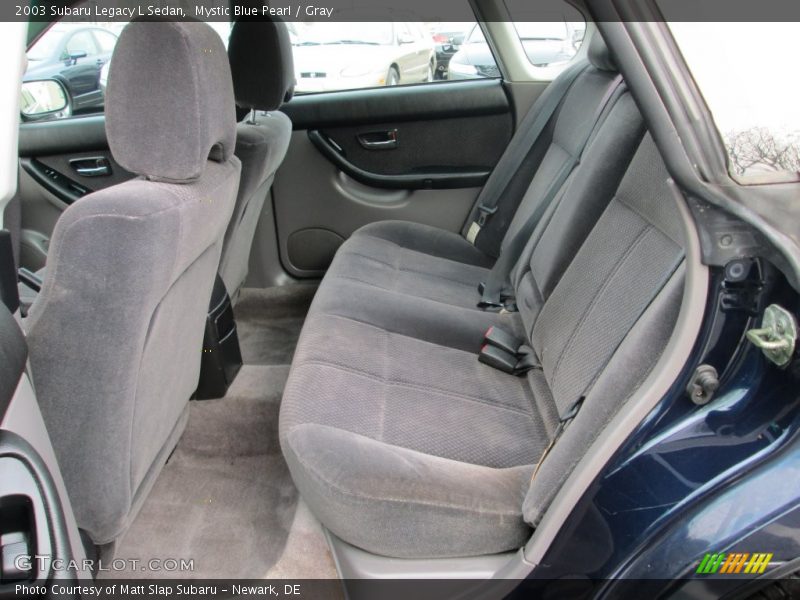 Mystic Blue Pearl / Gray 2003 Subaru Legacy L Sedan
