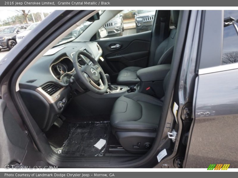 Granite Crystal Metallic / Black 2016 Jeep Cherokee Limited