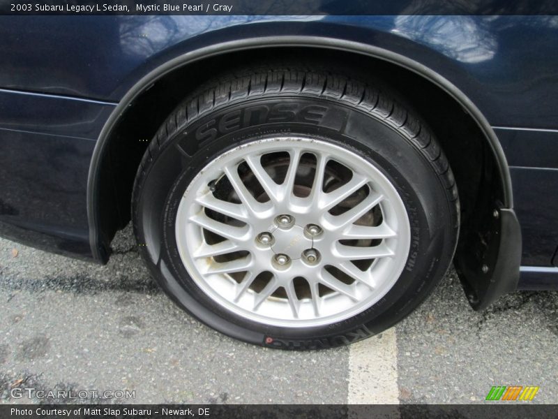 Mystic Blue Pearl / Gray 2003 Subaru Legacy L Sedan