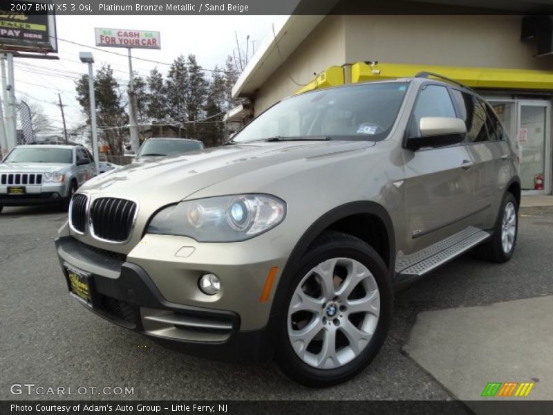 Platinum Bronze Metallic / Sand Beige 2007 BMW X5 3.0si