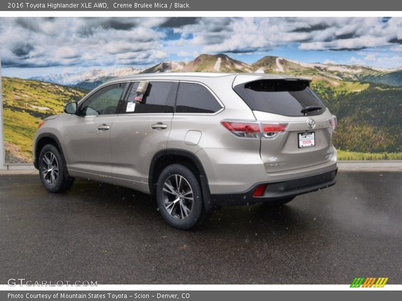Creme Brulee Mica / Black 2016 Toyota Highlander XLE AWD