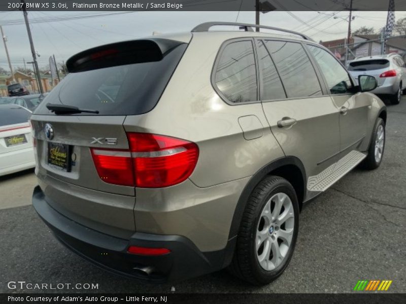 Platinum Bronze Metallic / Sand Beige 2007 BMW X5 3.0si