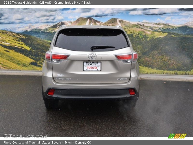 Creme Brulee Mica / Black 2016 Toyota Highlander XLE AWD