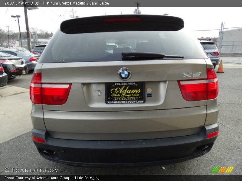 Platinum Bronze Metallic / Sand Beige 2007 BMW X5 3.0si