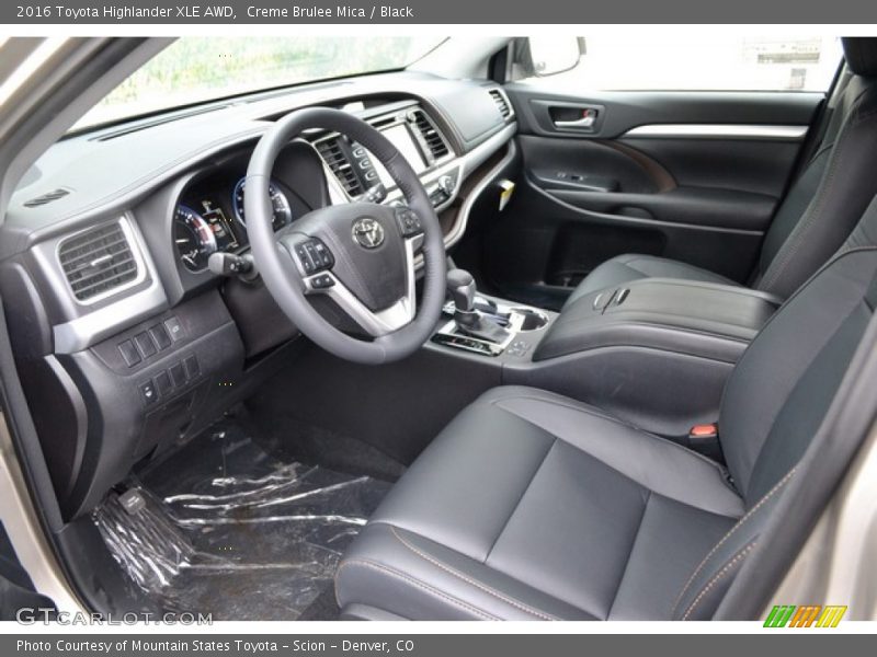 Black Interior - 2016 Highlander XLE AWD 