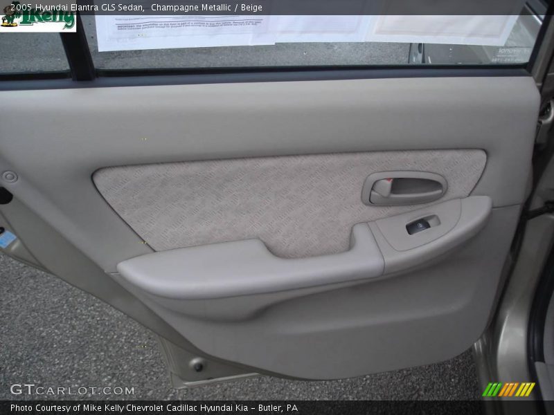 Champagne Metallic / Beige 2005 Hyundai Elantra GLS Sedan