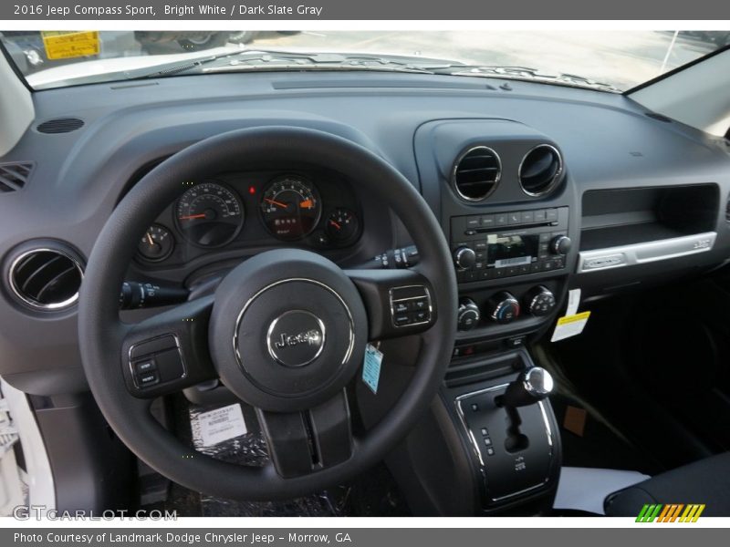 Bright White / Dark Slate Gray 2016 Jeep Compass Sport