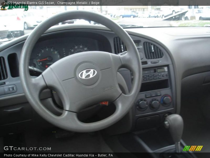 Champagne Metallic / Beige 2005 Hyundai Elantra GLS Sedan