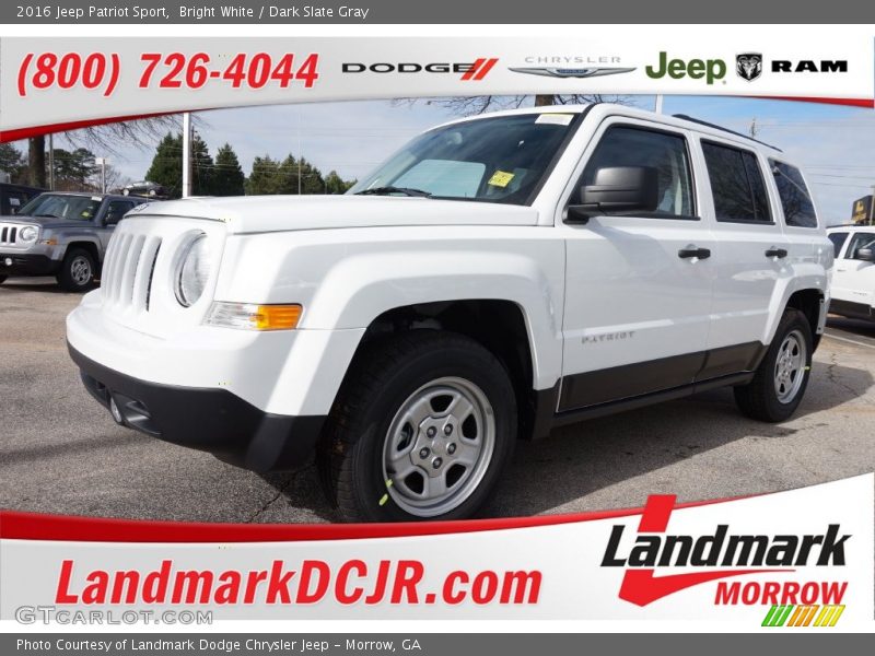 Bright White / Dark Slate Gray 2016 Jeep Patriot Sport