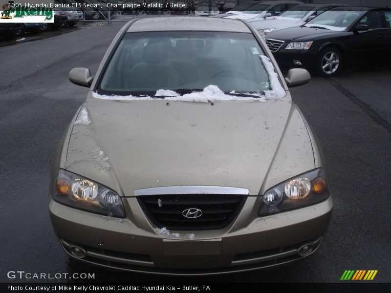 Champagne Metallic / Beige 2005 Hyundai Elantra GLS Sedan