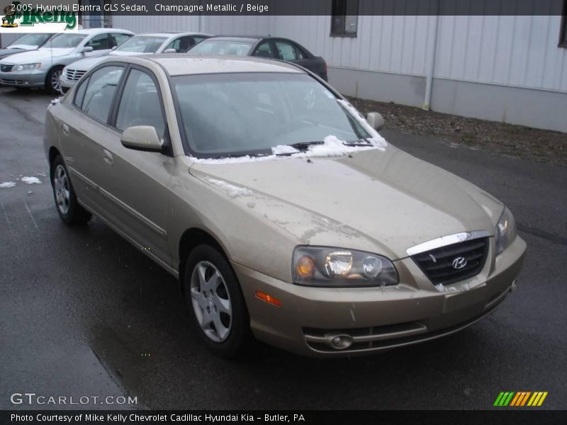 Champagne Metallic / Beige 2005 Hyundai Elantra GLS Sedan