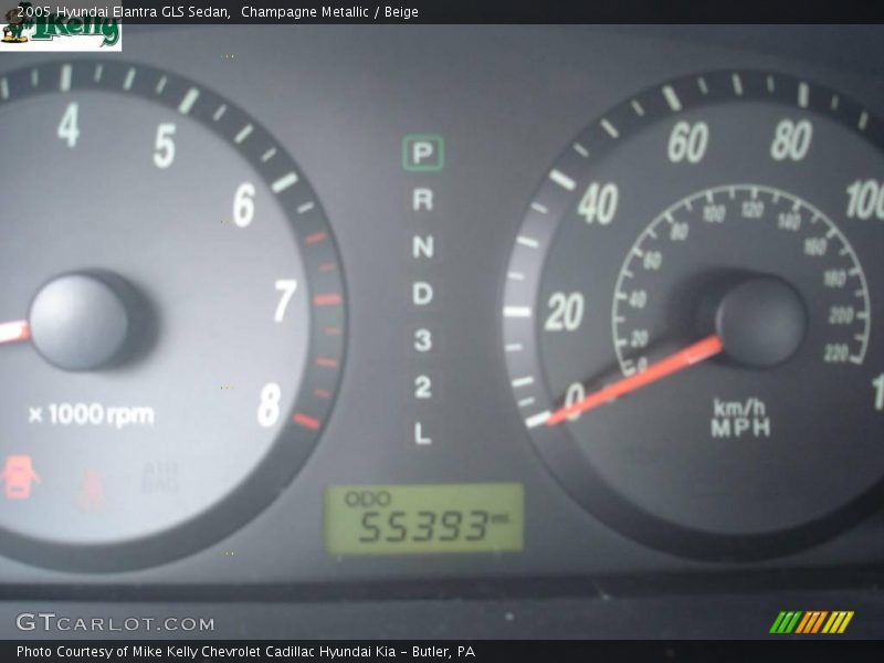 Champagne Metallic / Beige 2005 Hyundai Elantra GLS Sedan