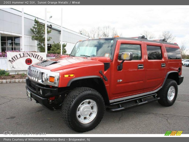 Sunset Orange Metallic / Wheat 2003 Hummer H2 SUV