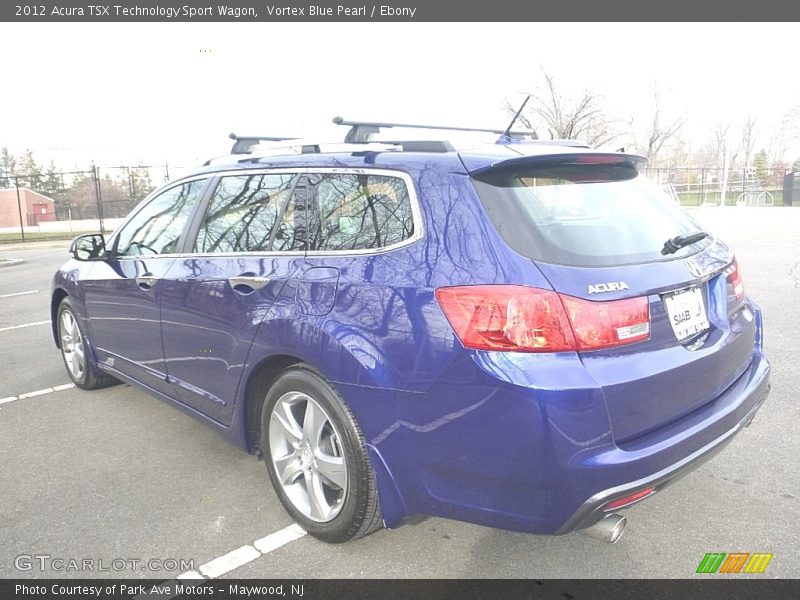 Vortex Blue Pearl / Ebony 2012 Acura TSX Technology Sport Wagon