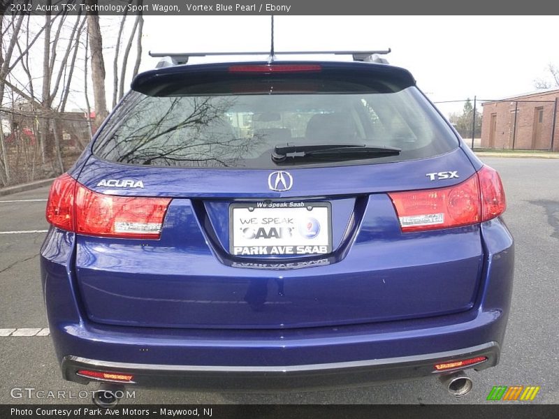 Vortex Blue Pearl / Ebony 2012 Acura TSX Technology Sport Wagon