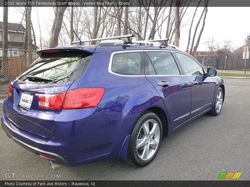 Vortex Blue Pearl / Ebony 2012 Acura TSX Technology Sport Wagon