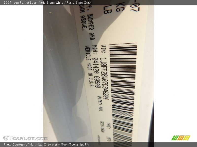 Stone White / Pastel Slate Gray 2007 Jeep Patriot Sport 4x4