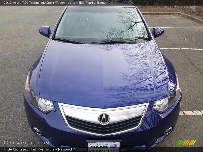 Vortex Blue Pearl / Ebony 2012 Acura TSX Technology Sport Wagon