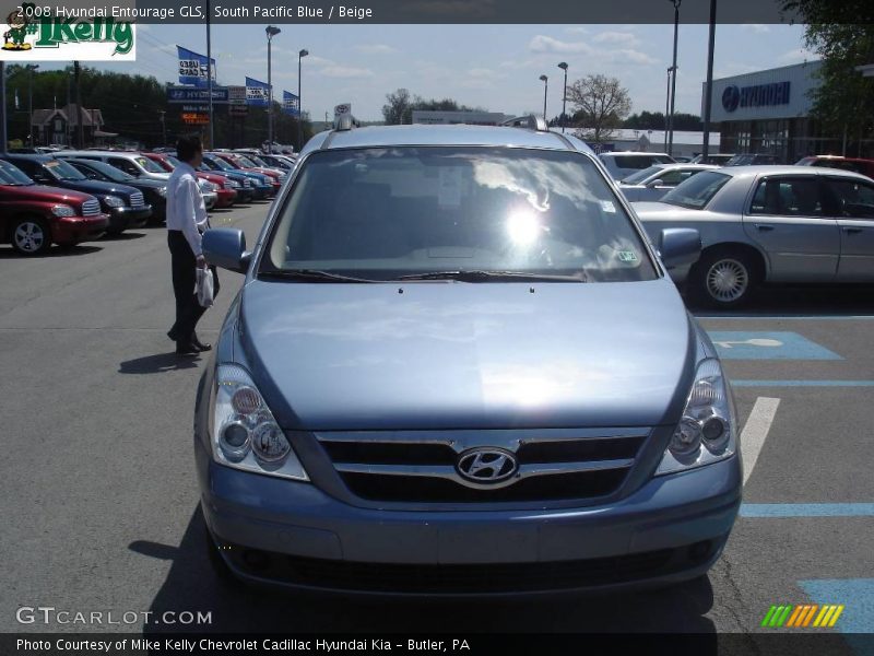 South Pacific Blue / Beige 2008 Hyundai Entourage GLS