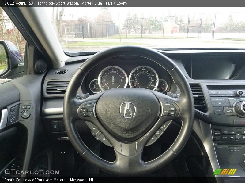 Vortex Blue Pearl / Ebony 2012 Acura TSX Technology Sport Wagon