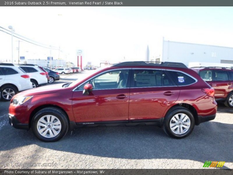 Venetian Red Pearl / Slate Black 2016 Subaru Outback 2.5i Premium