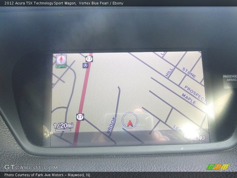 Vortex Blue Pearl / Ebony 2012 Acura TSX Technology Sport Wagon