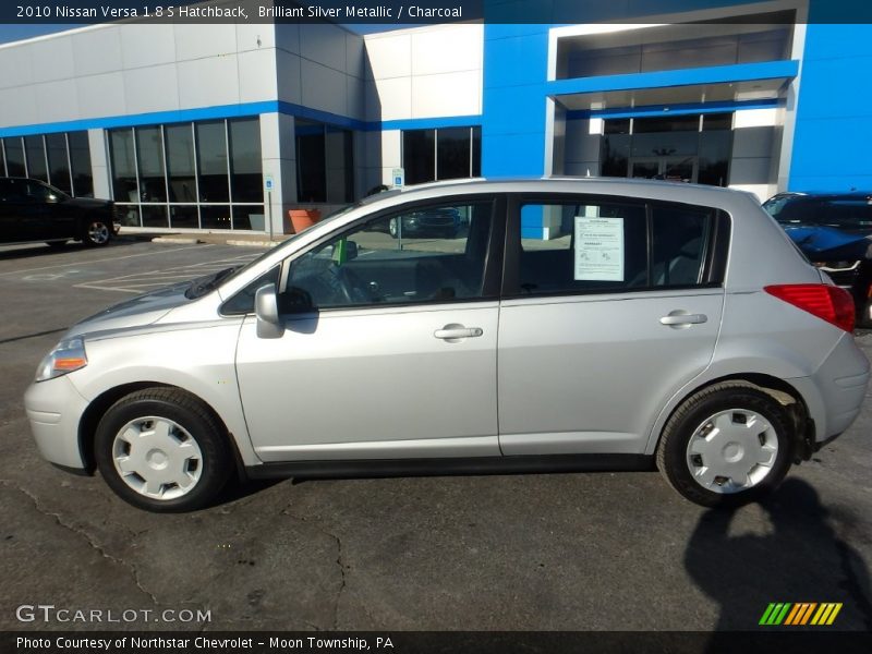 Brilliant Silver Metallic / Charcoal 2010 Nissan Versa 1.8 S Hatchback
