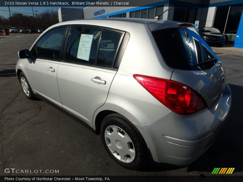 Brilliant Silver Metallic / Charcoal 2010 Nissan Versa 1.8 S Hatchback