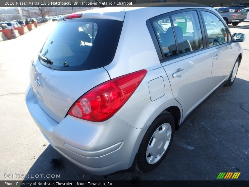 Brilliant Silver Metallic / Charcoal 2010 Nissan Versa 1.8 S Hatchback