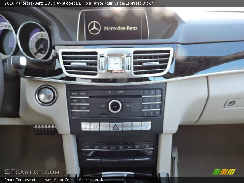 Polar White / Silk Beige/Espresso Brown 2016 Mercedes-Benz E 350 4Matic Sedan