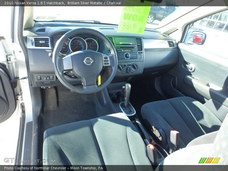 Brilliant Silver Metallic / Charcoal 2010 Nissan Versa 1.8 S Hatchback