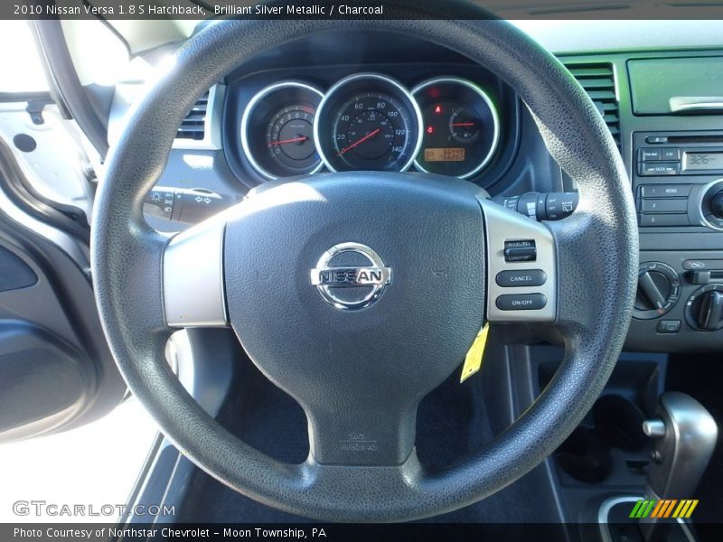 Brilliant Silver Metallic / Charcoal 2010 Nissan Versa 1.8 S Hatchback