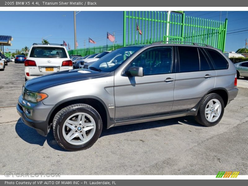 Titanium Silver Metallic / Black 2005 BMW X5 4.4i