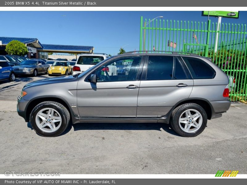 Titanium Silver Metallic / Black 2005 BMW X5 4.4i