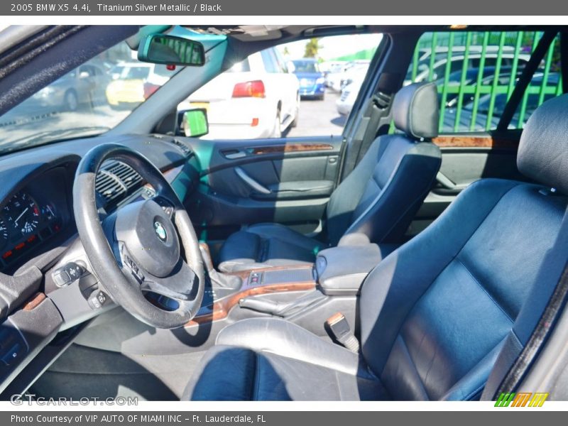 Titanium Silver Metallic / Black 2005 BMW X5 4.4i