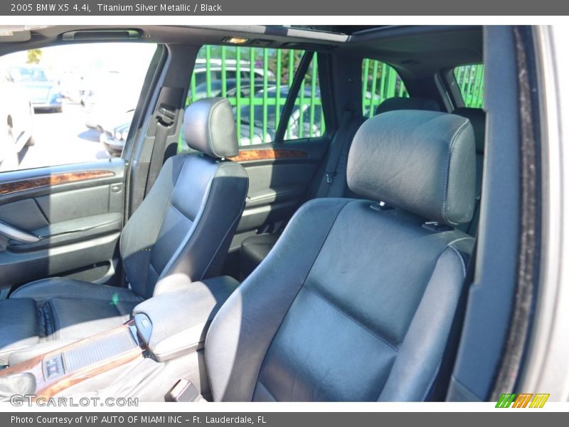 Titanium Silver Metallic / Black 2005 BMW X5 4.4i