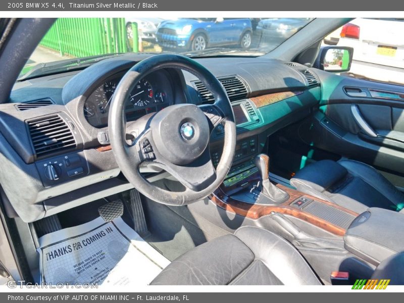 Titanium Silver Metallic / Black 2005 BMW X5 4.4i