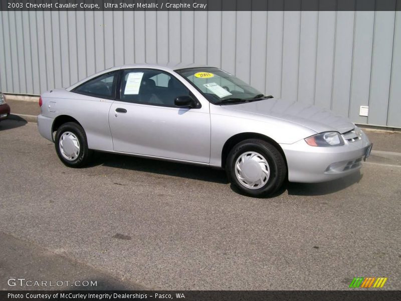 Ultra Silver Metallic / Graphite Gray 2003 Chevrolet Cavalier Coupe