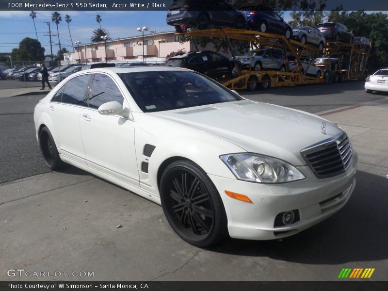 Arctic White / Black 2008 Mercedes-Benz S 550 Sedan