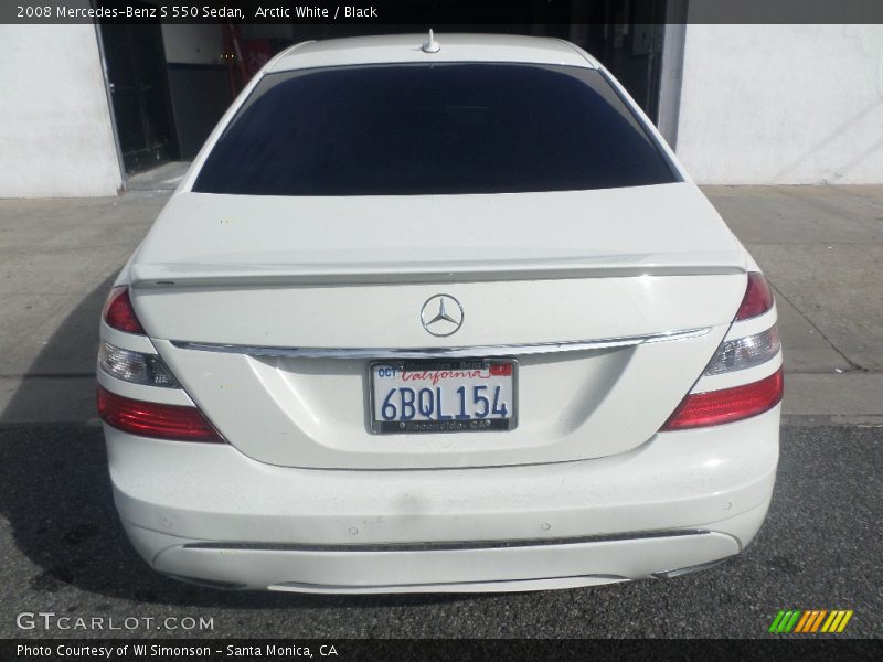 Arctic White / Black 2008 Mercedes-Benz S 550 Sedan