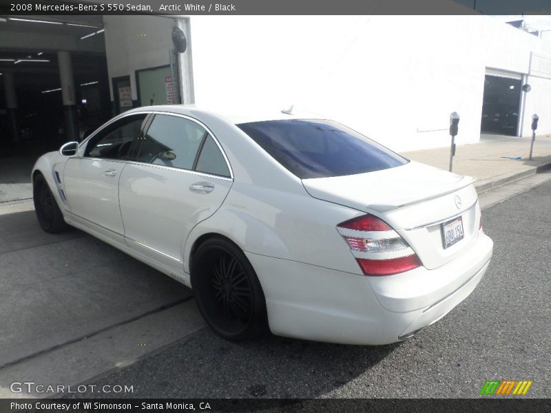 Arctic White / Black 2008 Mercedes-Benz S 550 Sedan