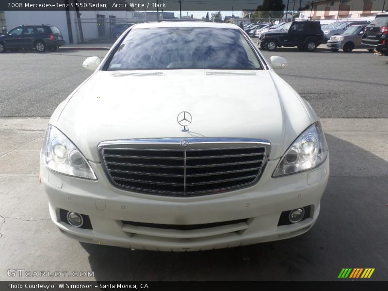 Arctic White / Black 2008 Mercedes-Benz S 550 Sedan