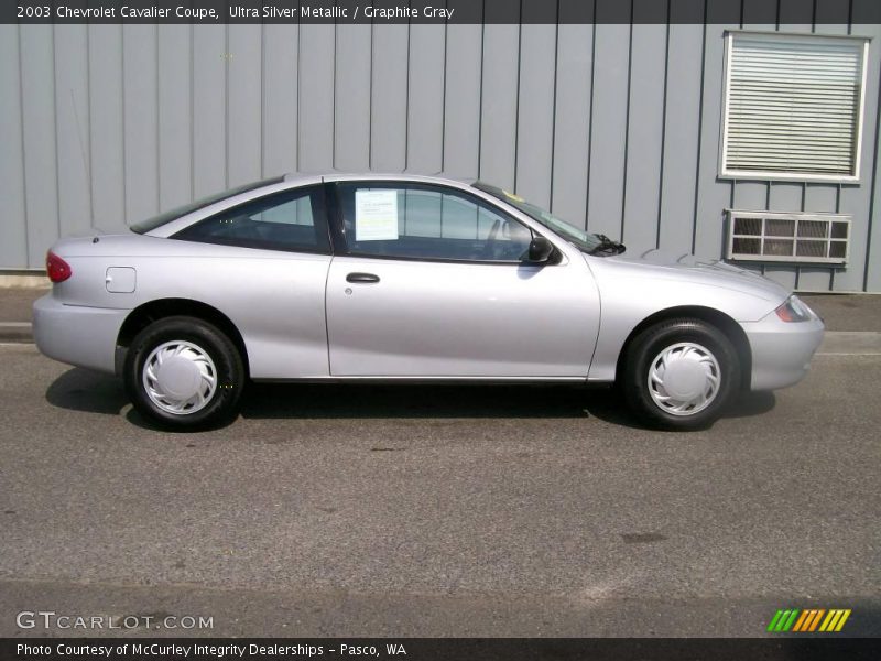 Ultra Silver Metallic / Graphite Gray 2003 Chevrolet Cavalier Coupe
