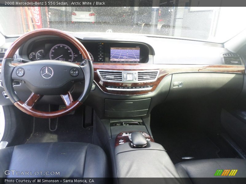 Arctic White / Black 2008 Mercedes-Benz S 550 Sedan